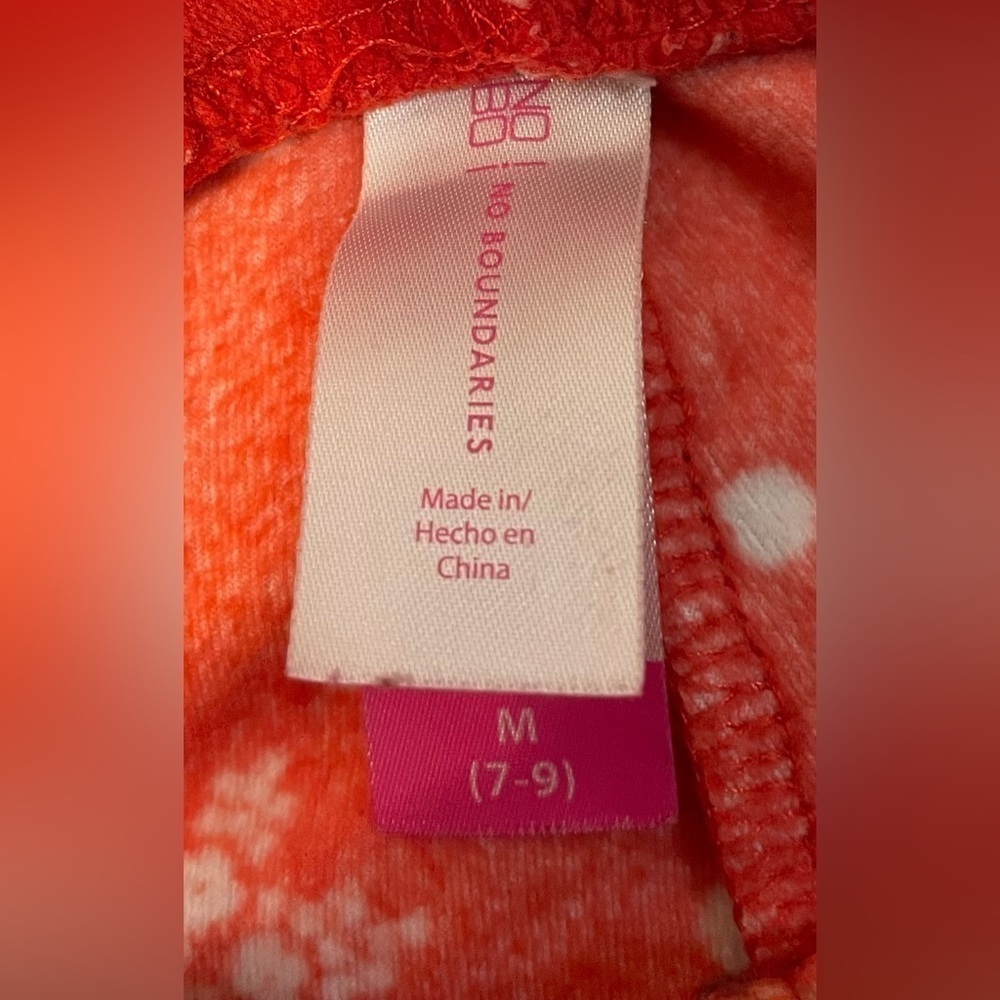 No Boundaries Christmas Reindeer Red Leggings for Girls Size M(7-9) for Girls - Picture 3 of 6